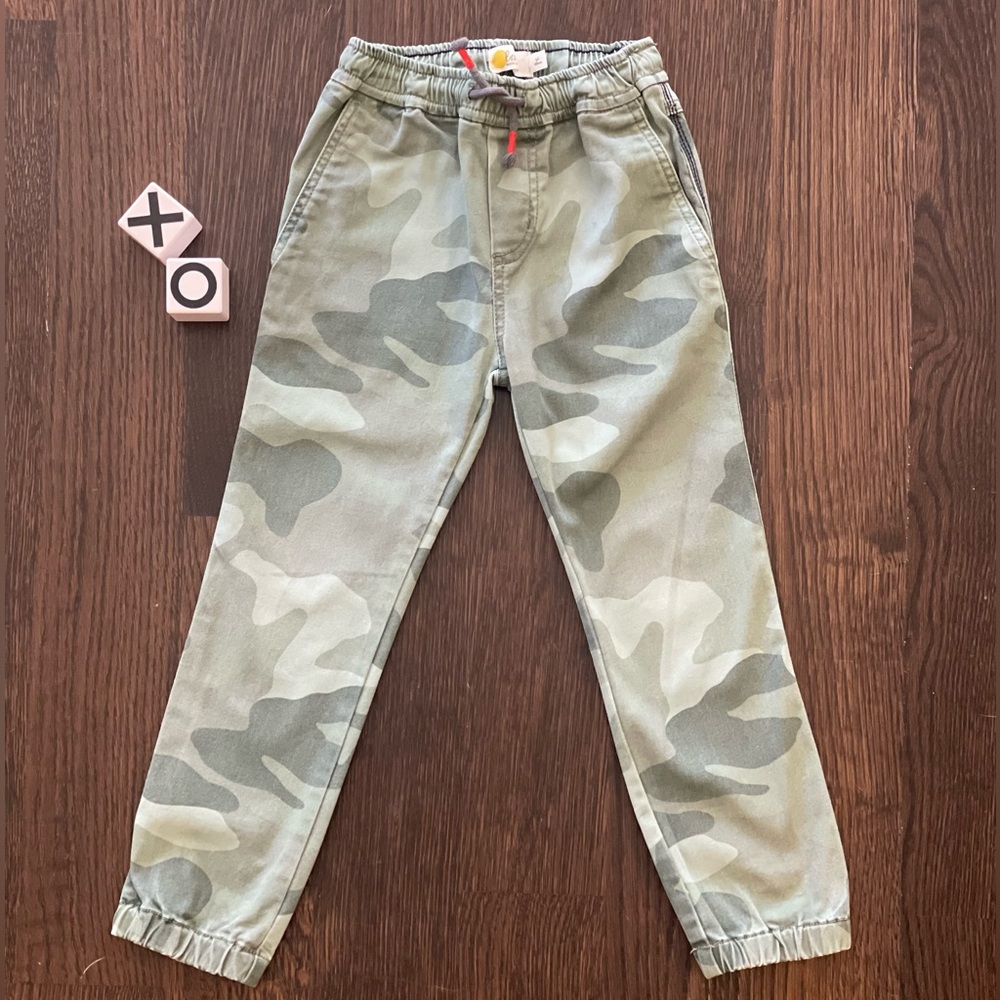 Mini Boden Green Camo Joggers